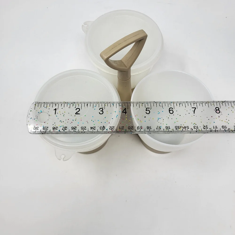 Vintage Tupperware Condiment Caddy Almond - Picture 5 of 6